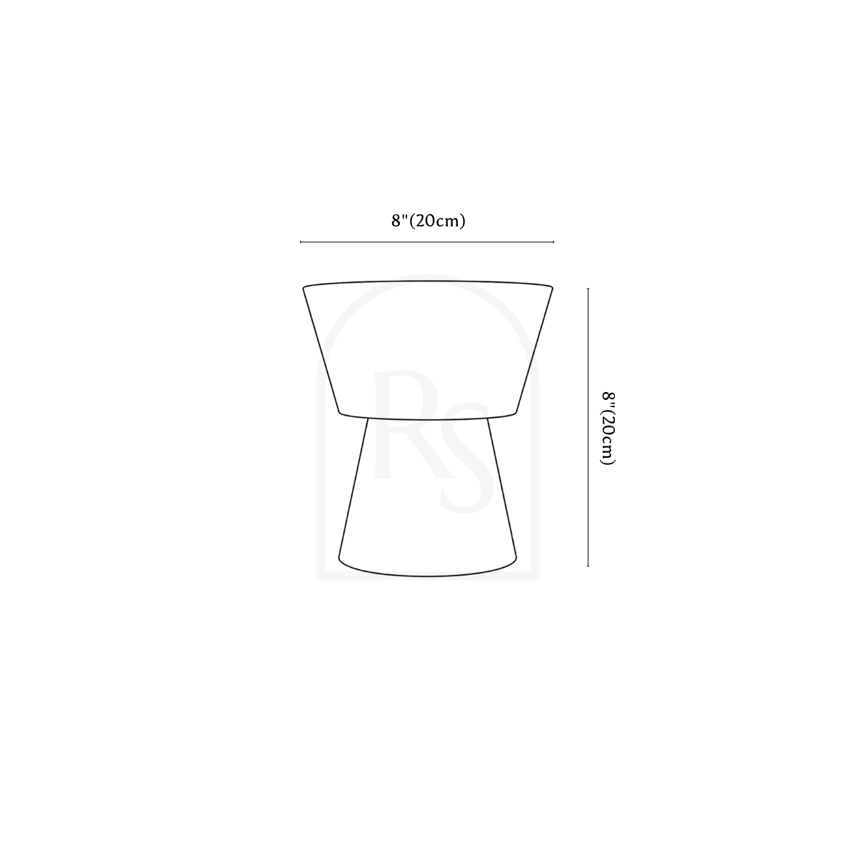 Henqet Alabaster Table Lamp line drawing 1