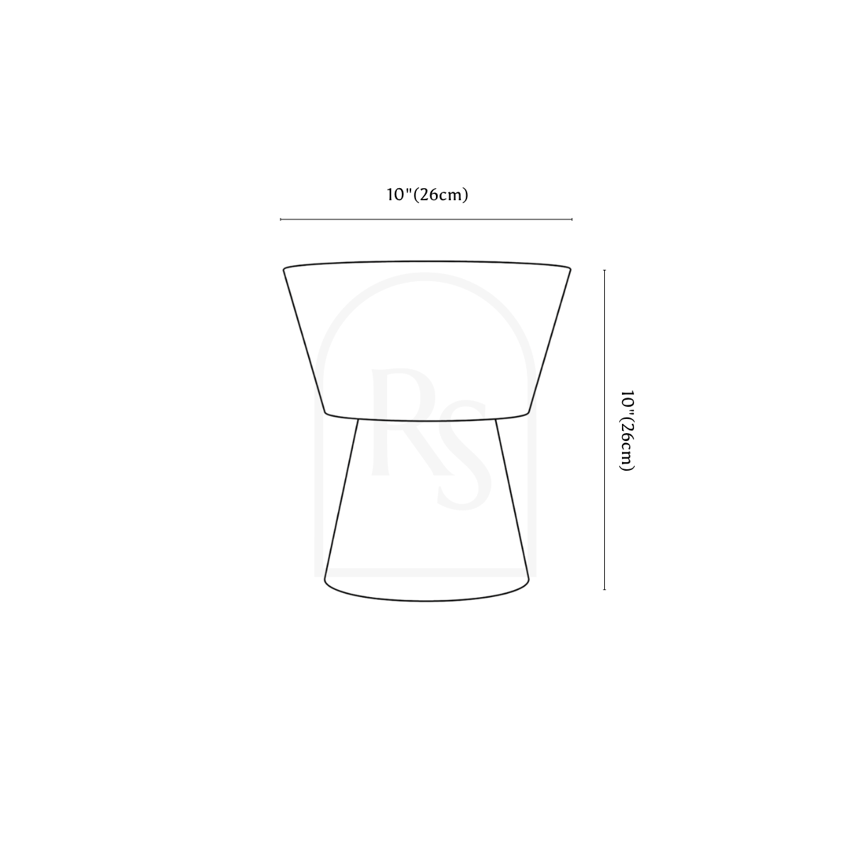 Henqet Alabaster Table Lamp line drawing 2