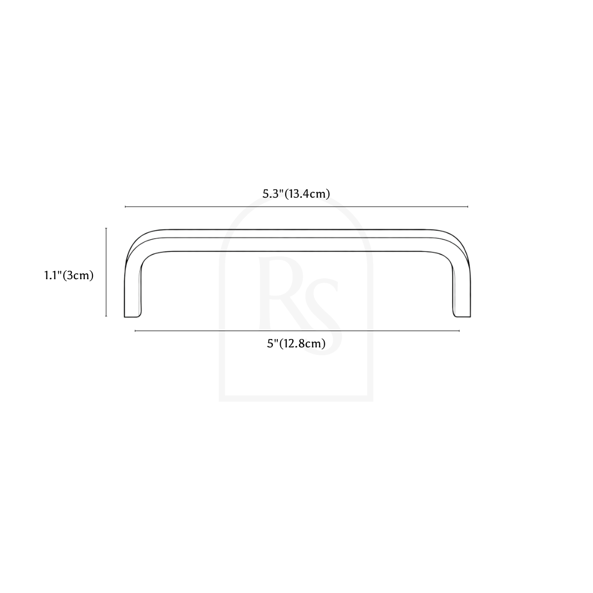 Calen Knob & Pull Bar line drawing 3