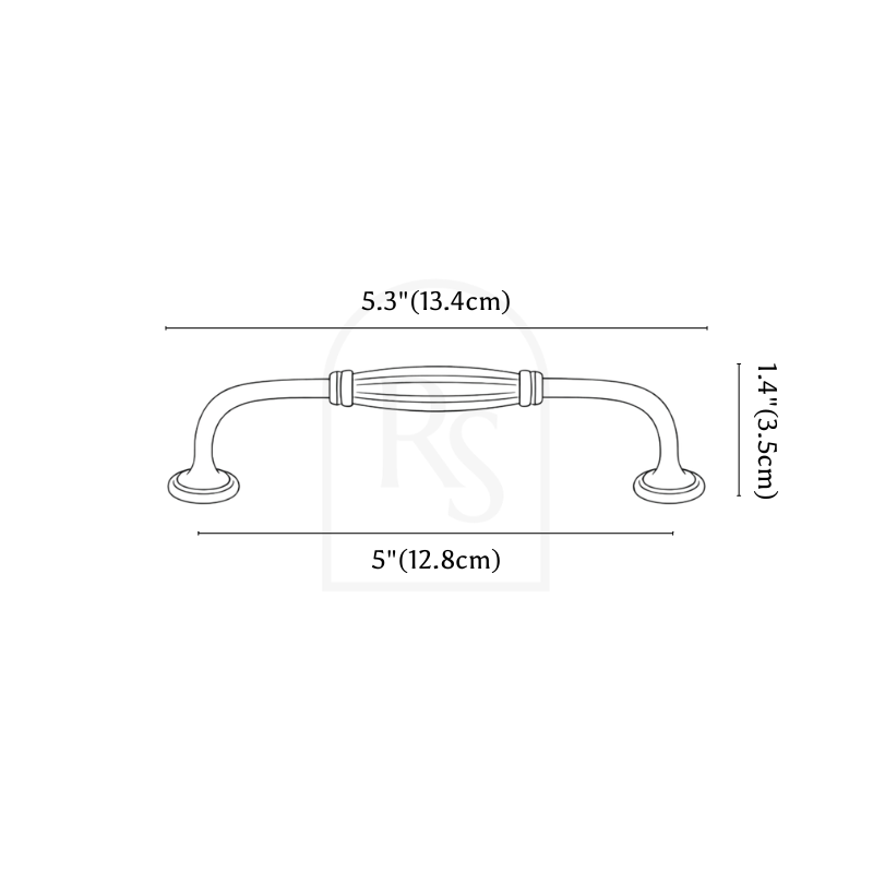 Dorin Knob & Pull Bar line drawing 3