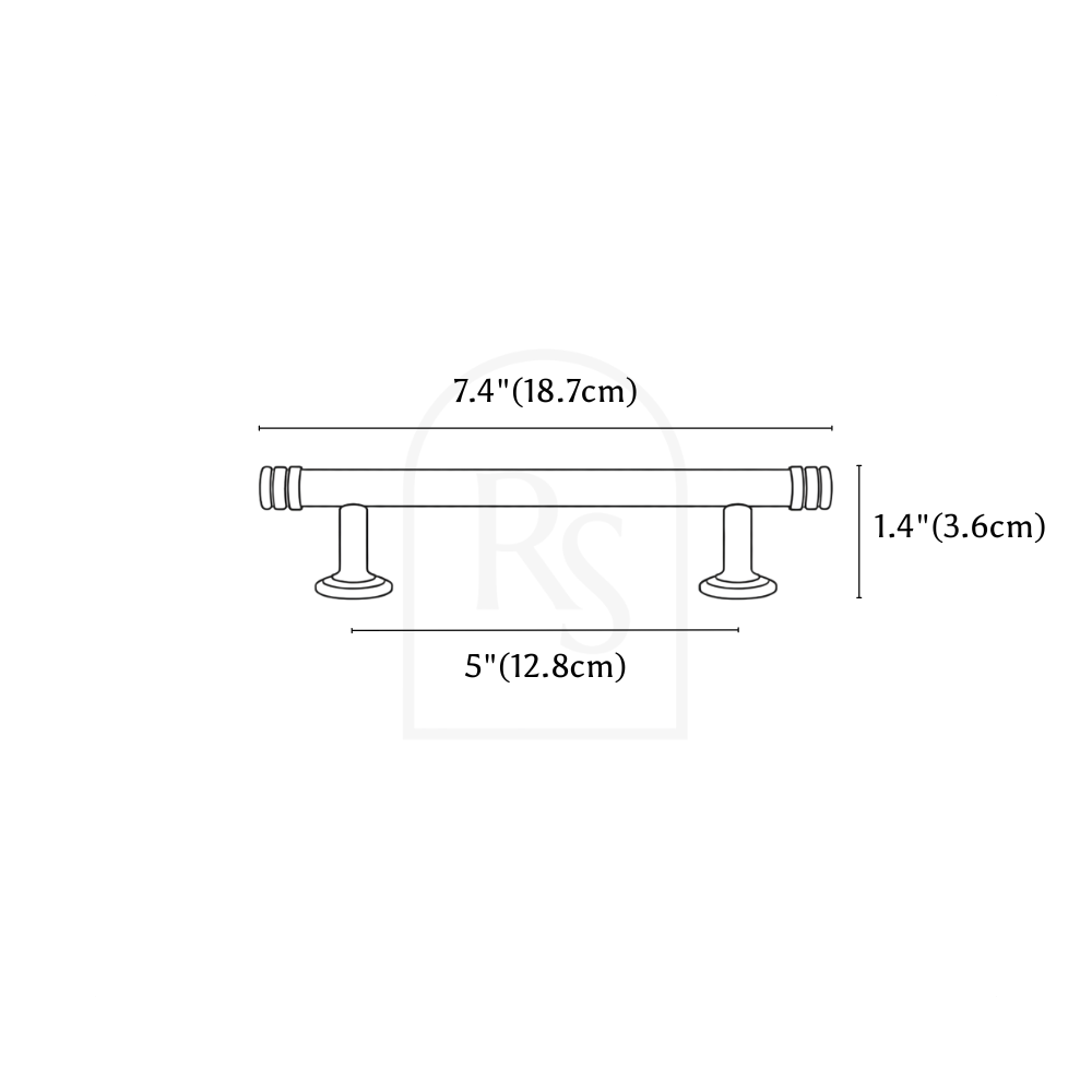 Eldon Knob & Pull Bar line drawing 3