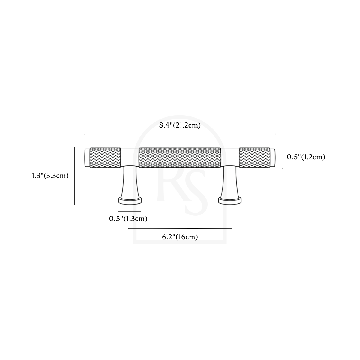 Cylin Knob & Pull Bar line drawing 6