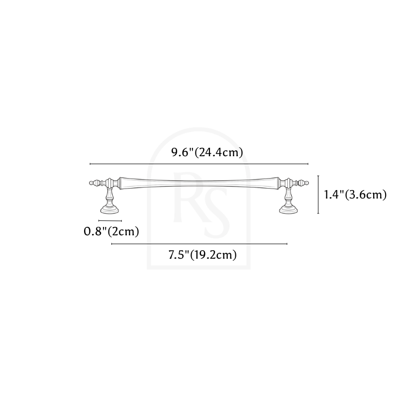 Arden Knob & Pull Bar line drawing 4