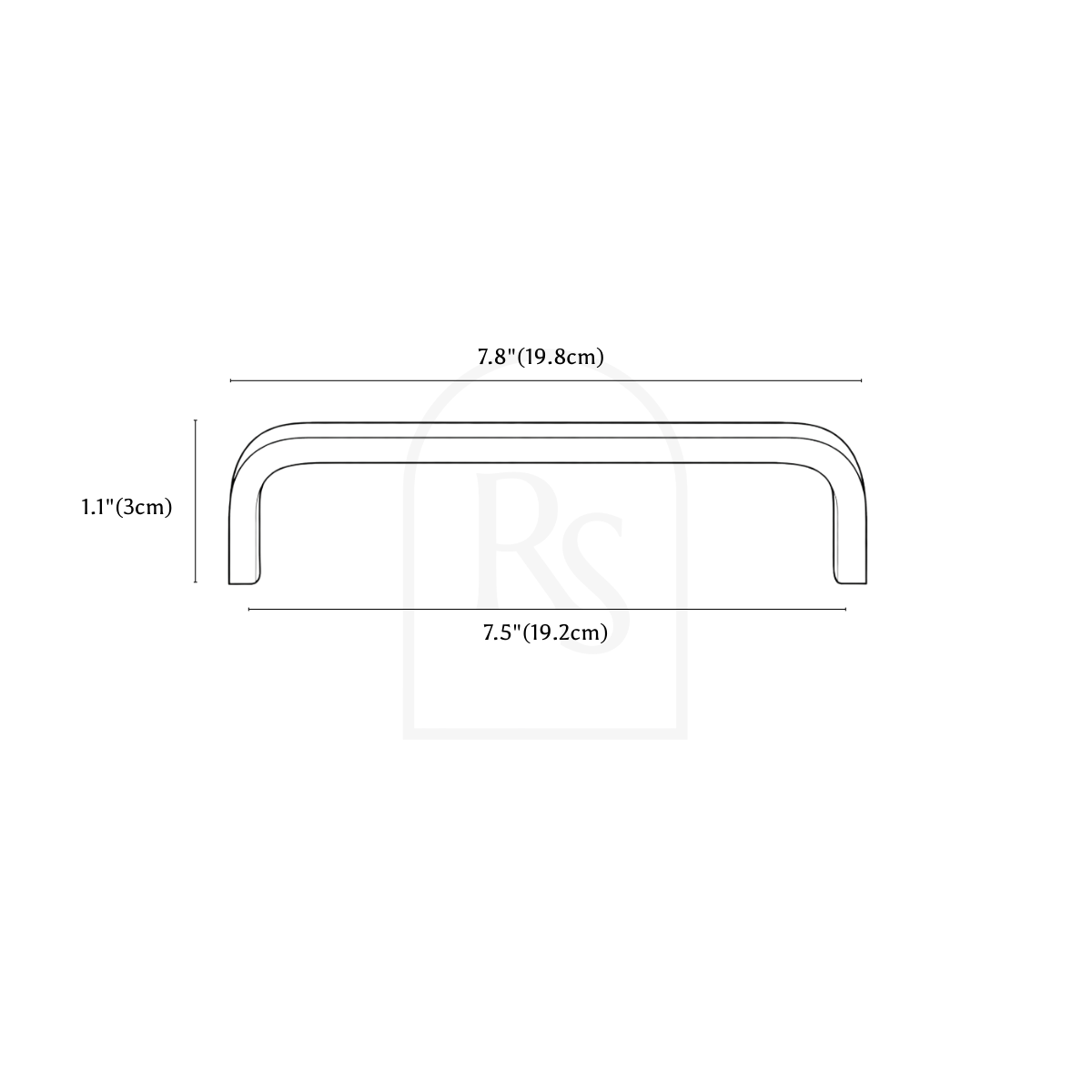 Calen Knob & Pull Bar line drawing 5