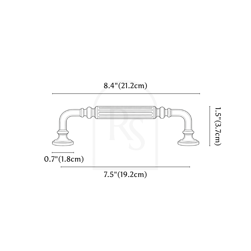 Rexo Knob & Pull Bar line drawing 4