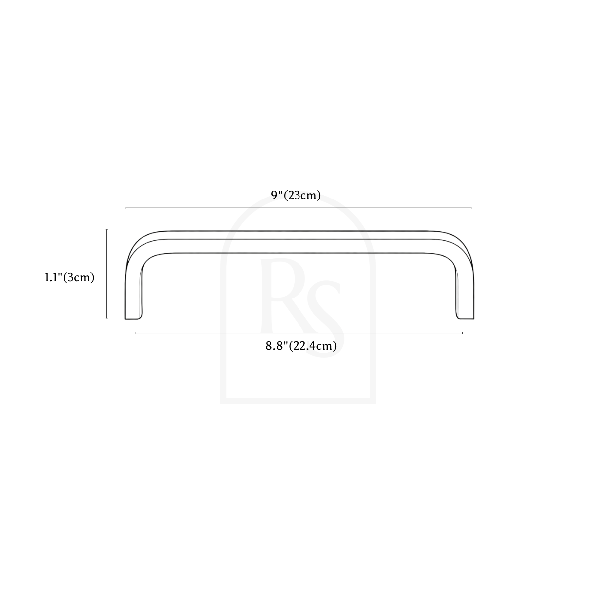 Calen Knob & Pull Bar line drawing 6