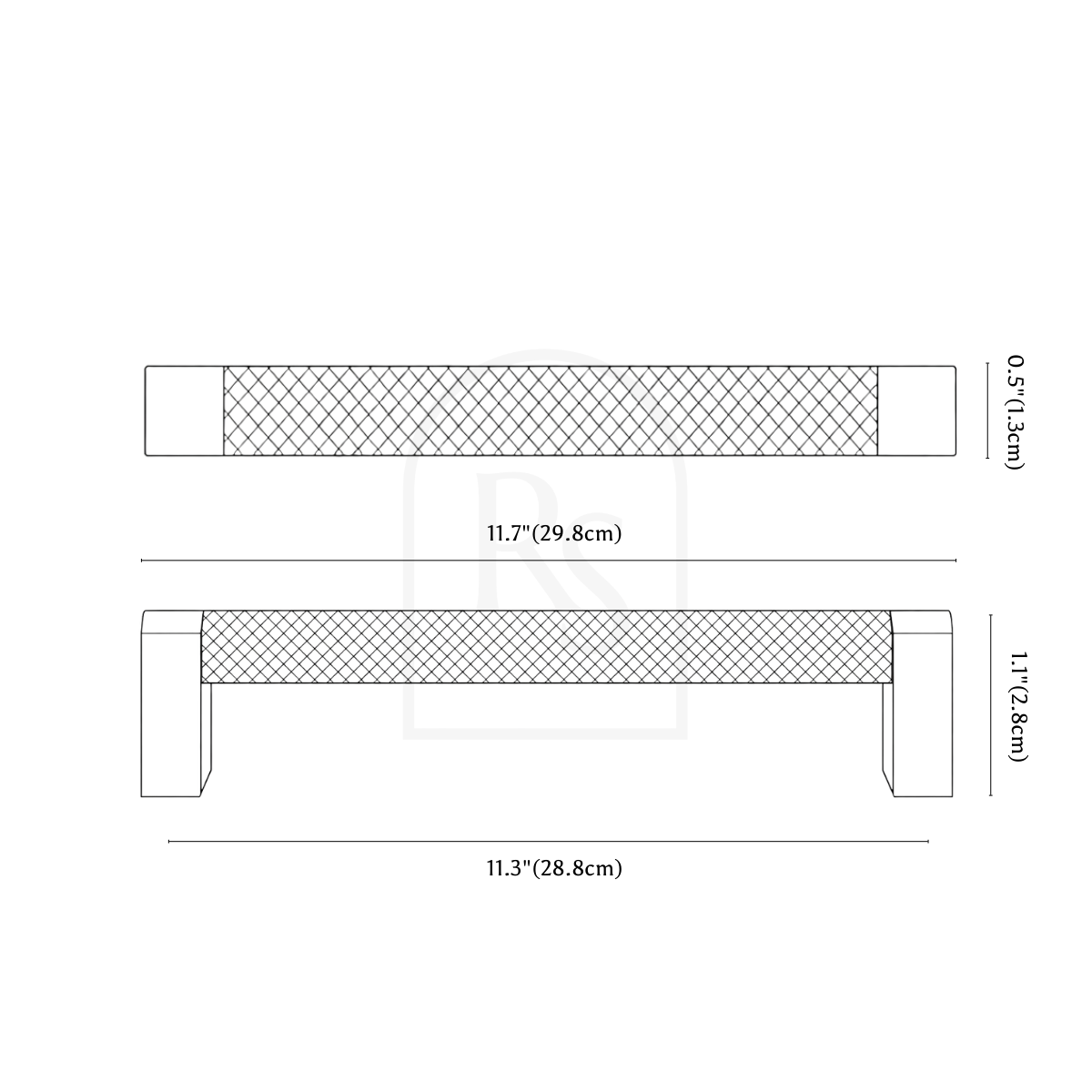 Rivo Knob & Pull Bar line drawing 6