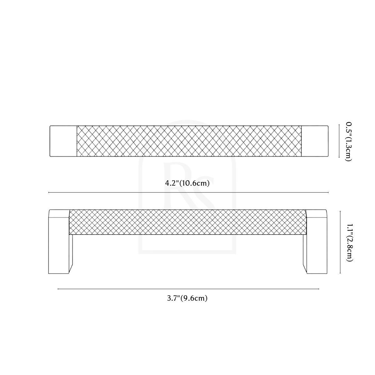 Rivo Knob & Pull Bar line drawing 2