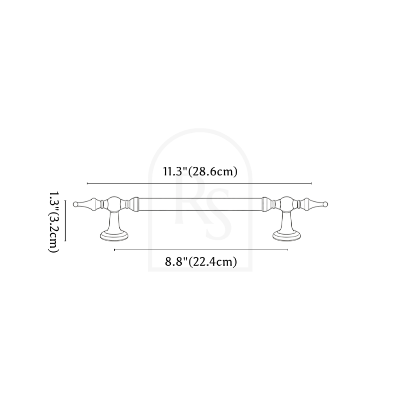 Oxley Knob & Pull Bar line drawing 5