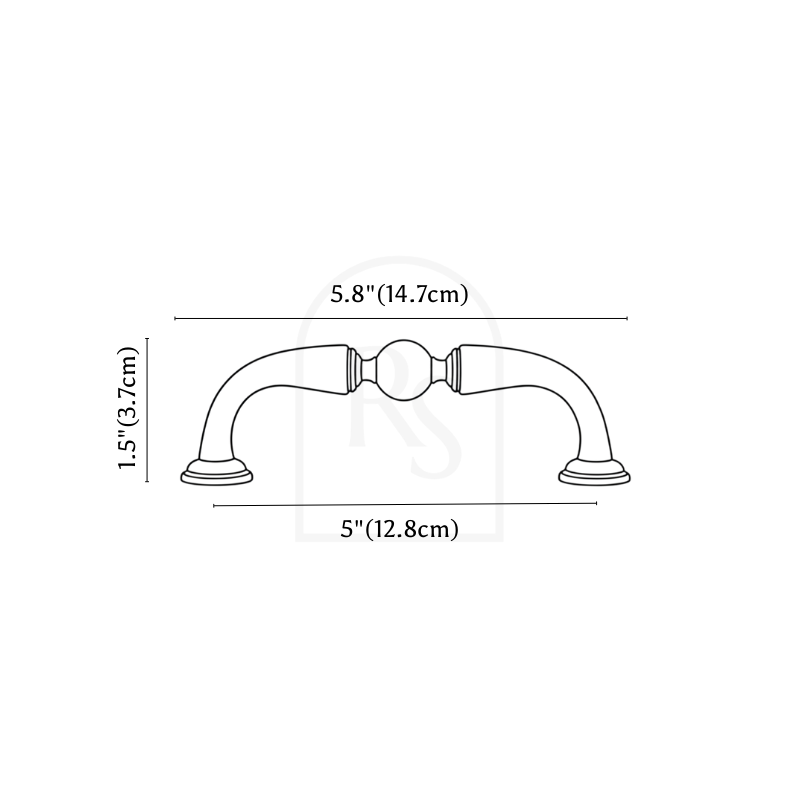 Cynel Knob & Pull Bar line drawing 4