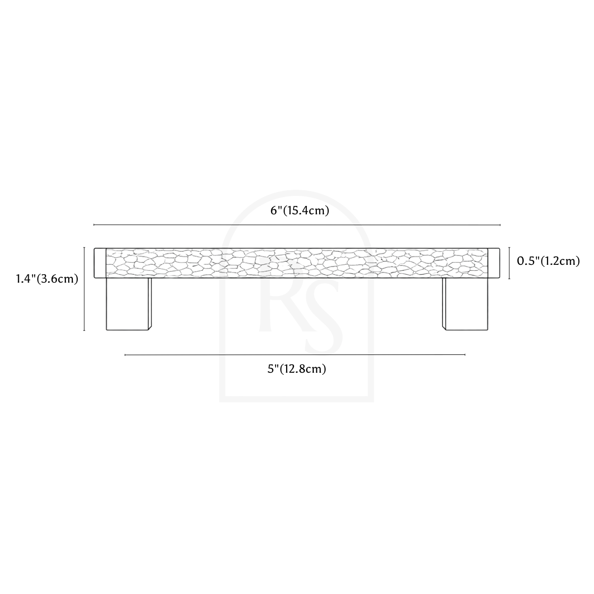 Stria Knob & Pull Bar line drawing 4