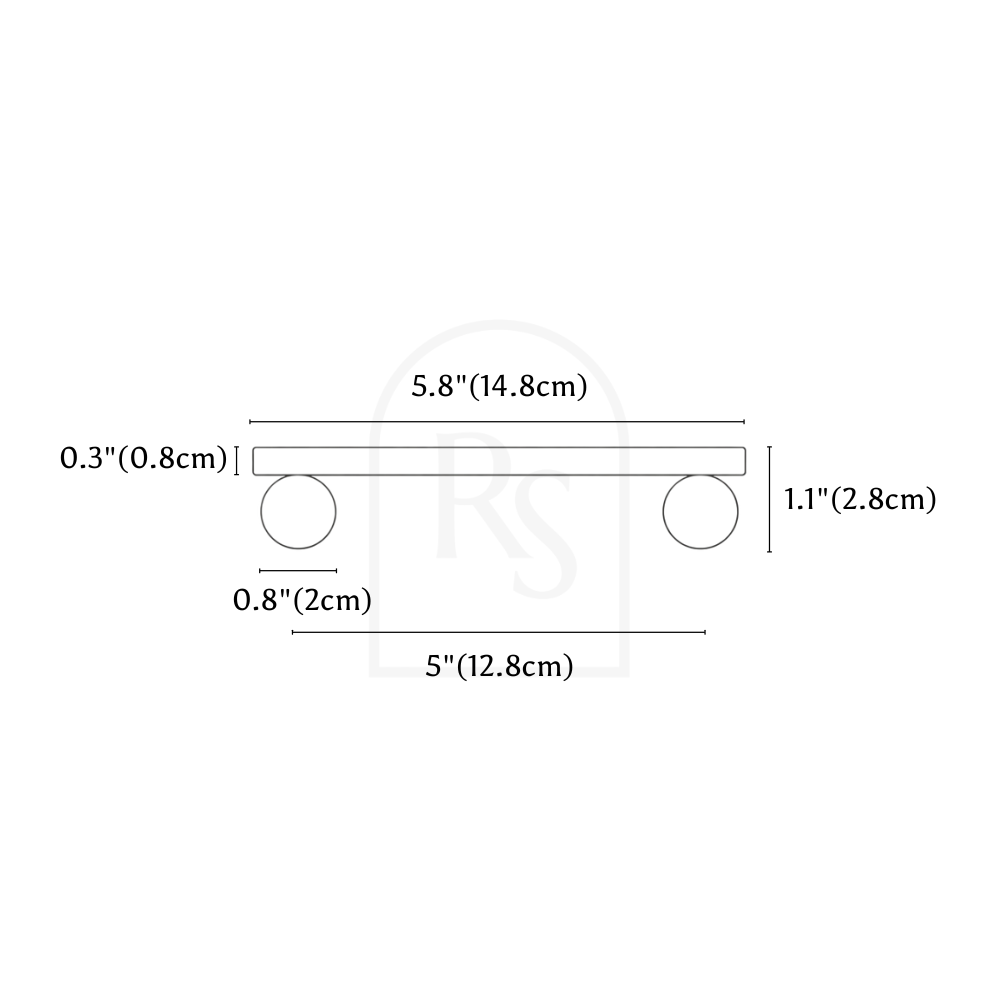 Strux Knob & Pull Bar line drawing 3