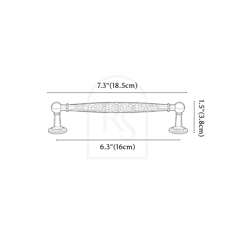 Regis Knob & Pull Bar line drawing 3