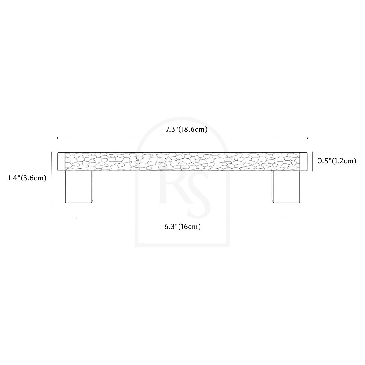 Stria Knob & Pull Bar line drawing 5