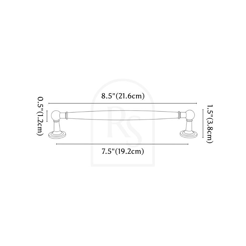 Omino Knob & Pull Bar line drawing 4