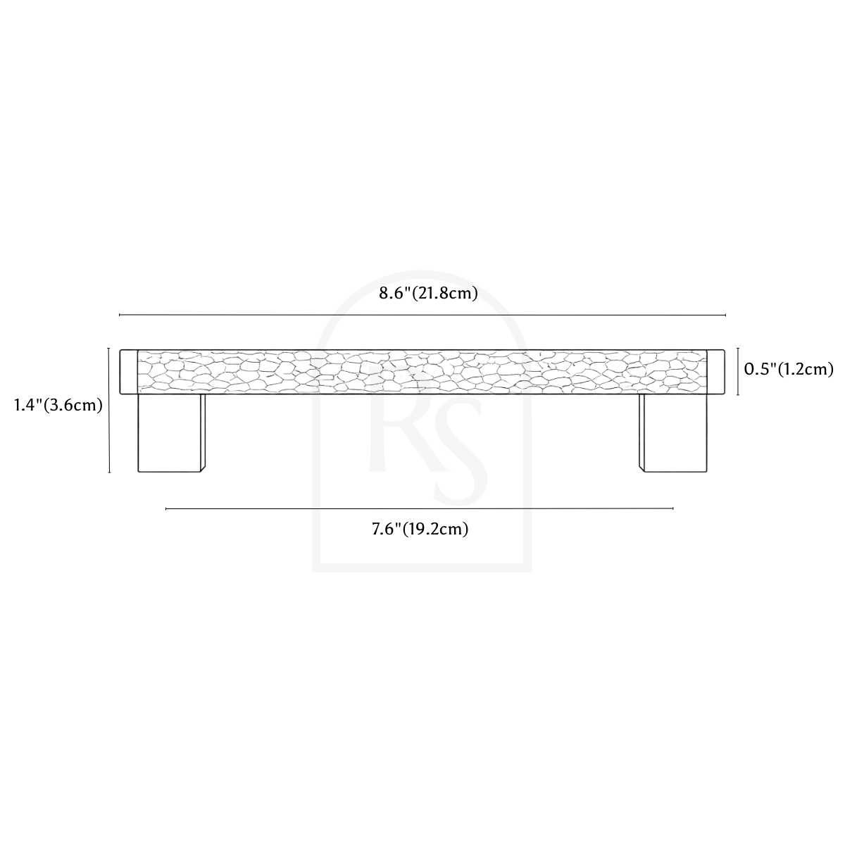 Stria Knob & Pull Bar line drawing 6