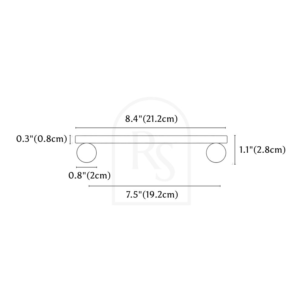 Strux Knob & Pull Bar line drawing 4