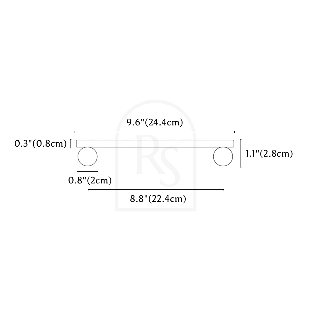 Strux Knob & Pull Bar line drawing 5