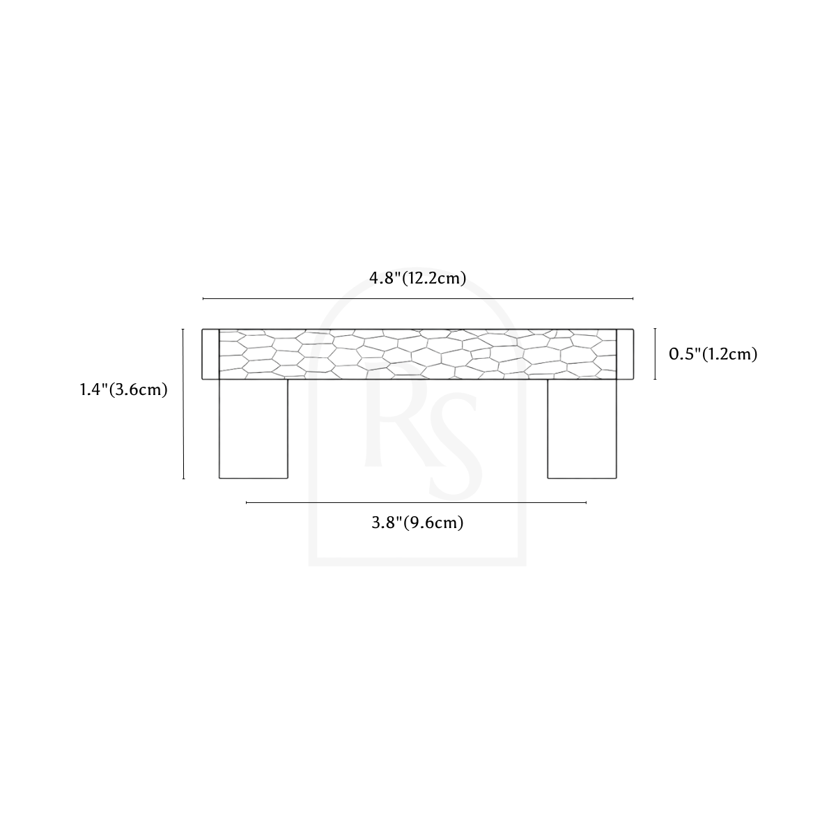 Stria Knob & Pull Bar line drawing 3