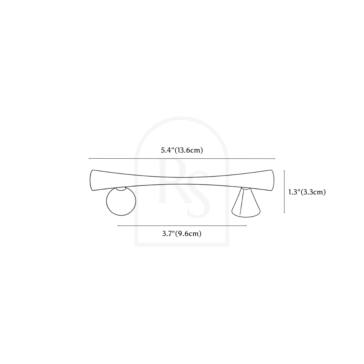 Elric Knob & Pull Bar line drawing 2