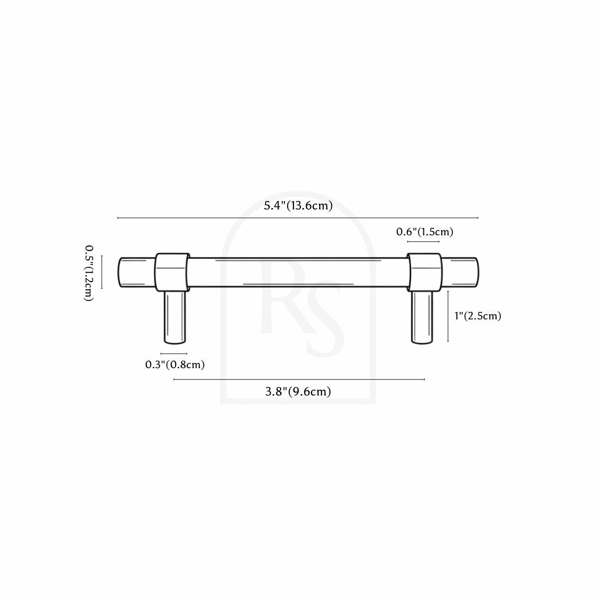 Ankuwa Knob & Pull Bar line drawing 2