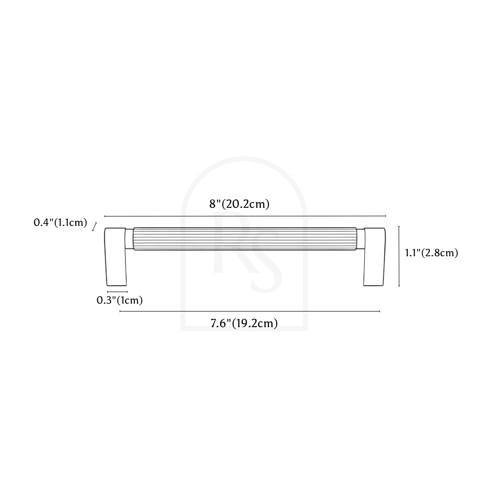 Orda Pull Bar line drawing 3