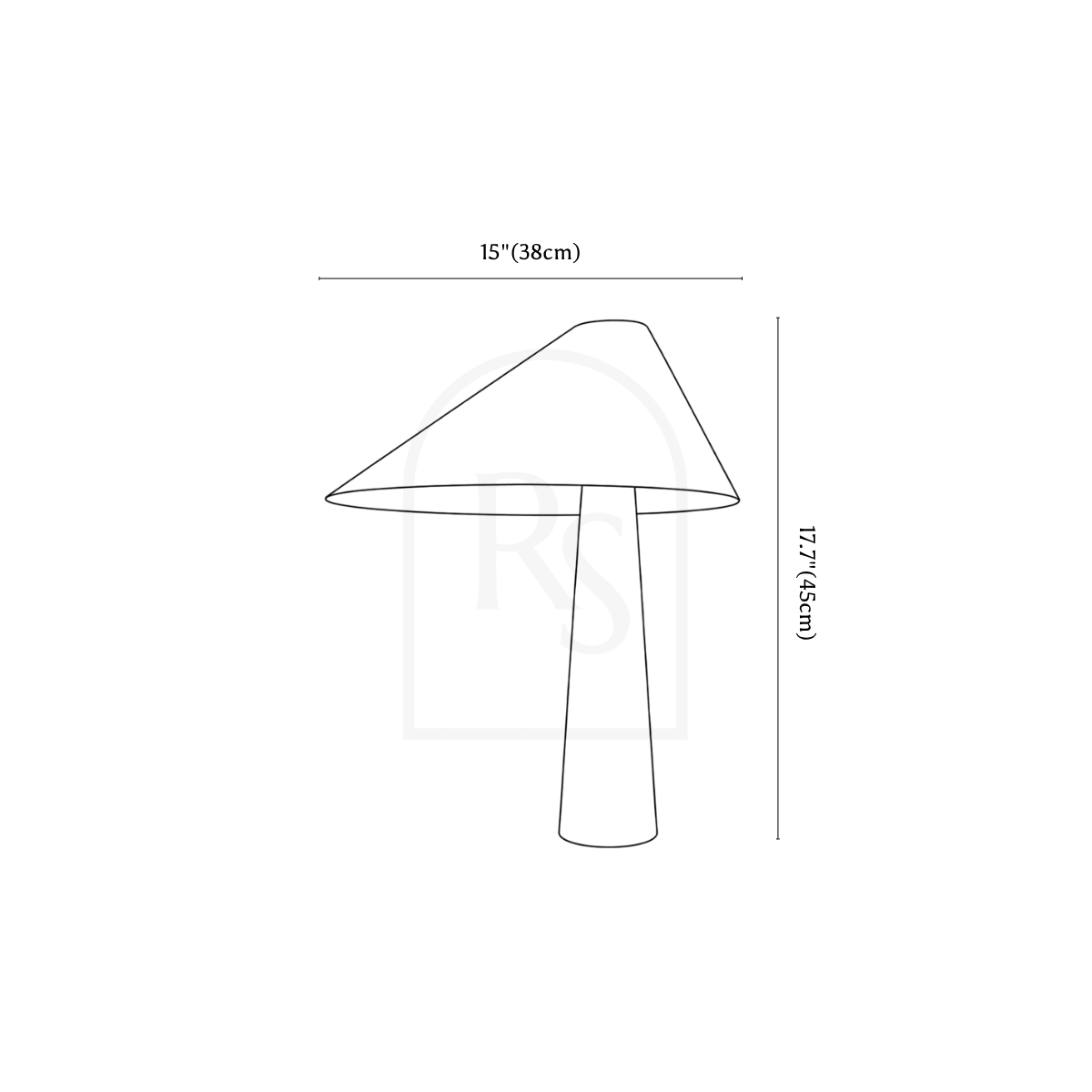 Holza Table Lamp line drawing 1