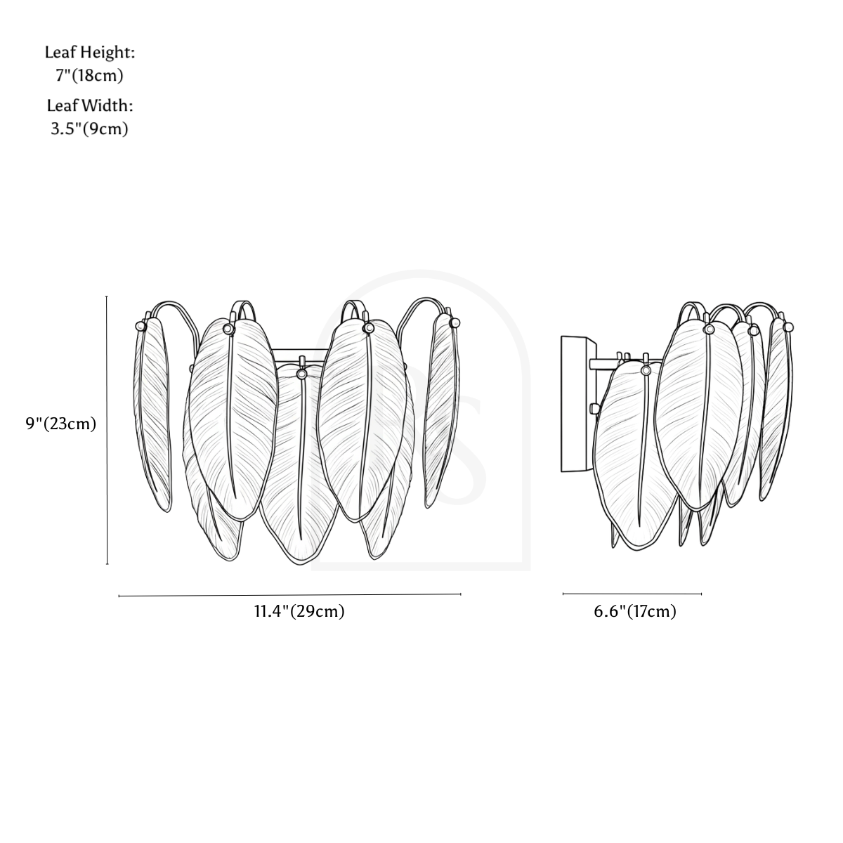 Illumis Wall Lamp line drawing 1