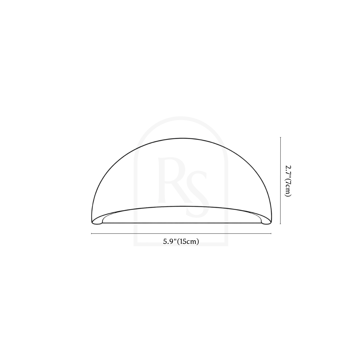 Ivado Travertine Wall Lamp line drawing 1