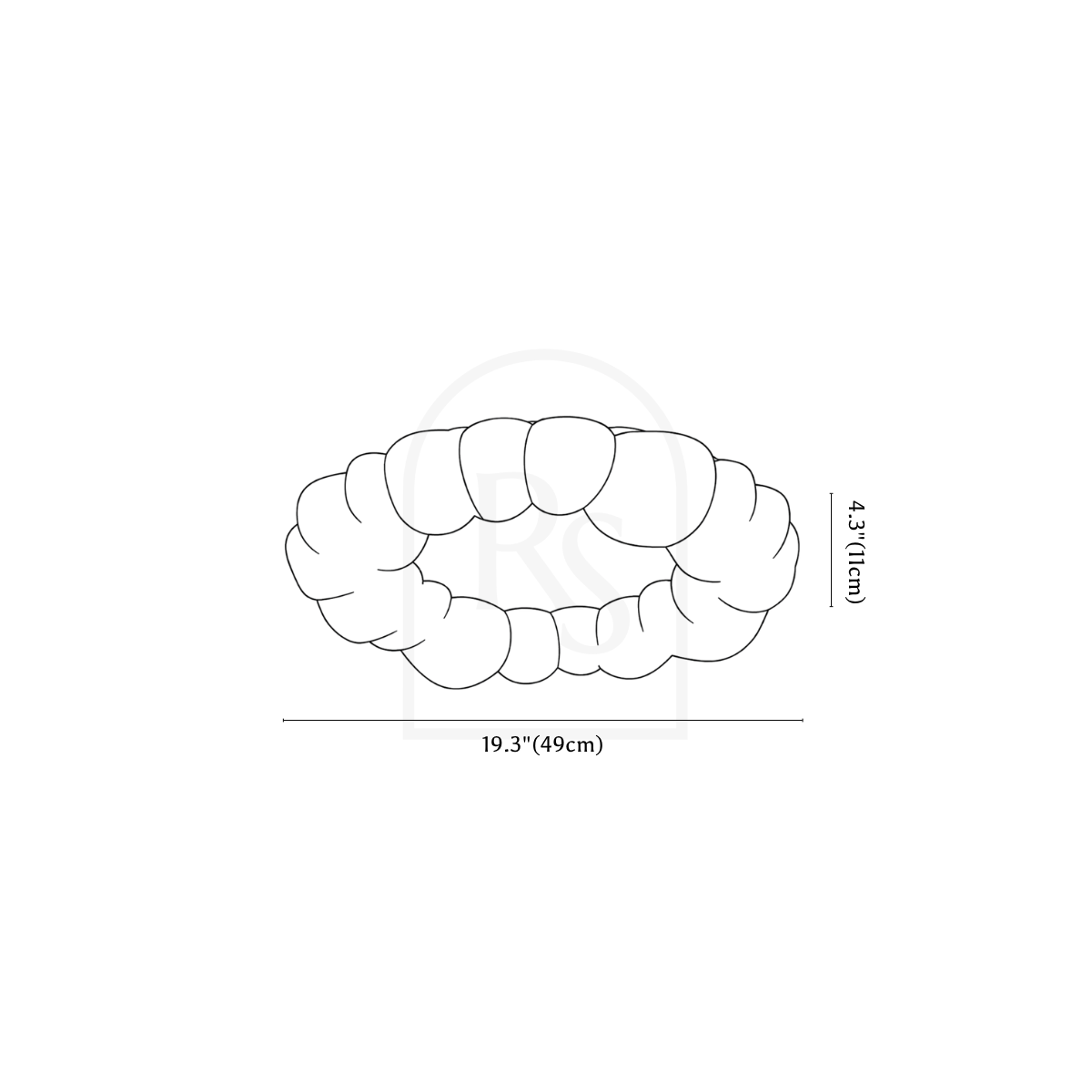 Janisa Ceiling Light line drawing 1