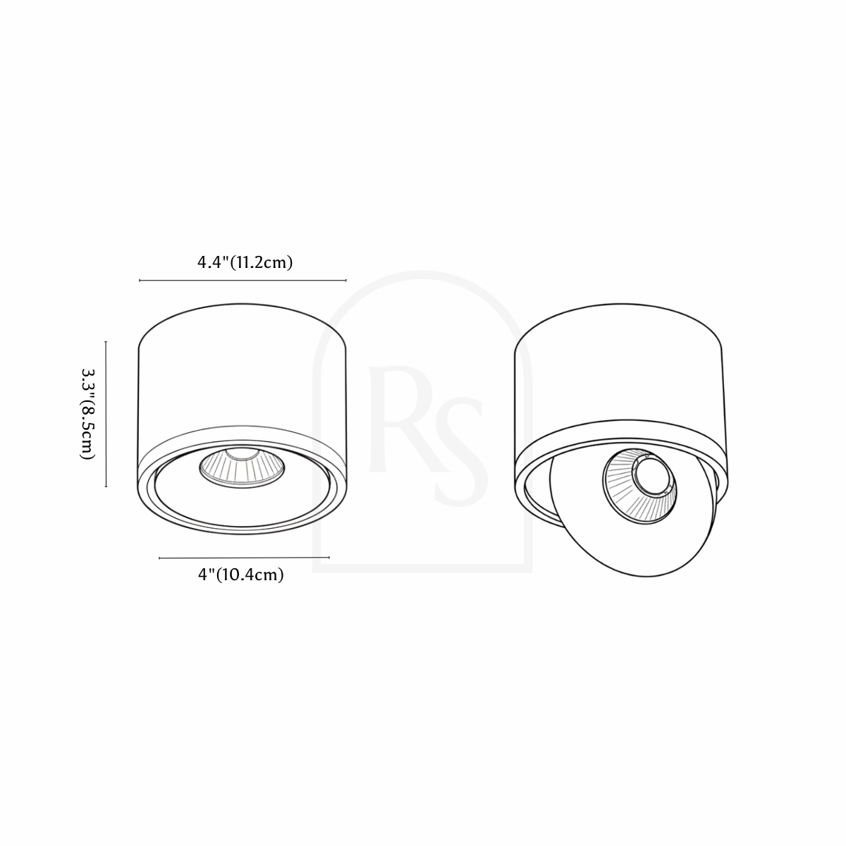 Jannis Downlight line drawing 1