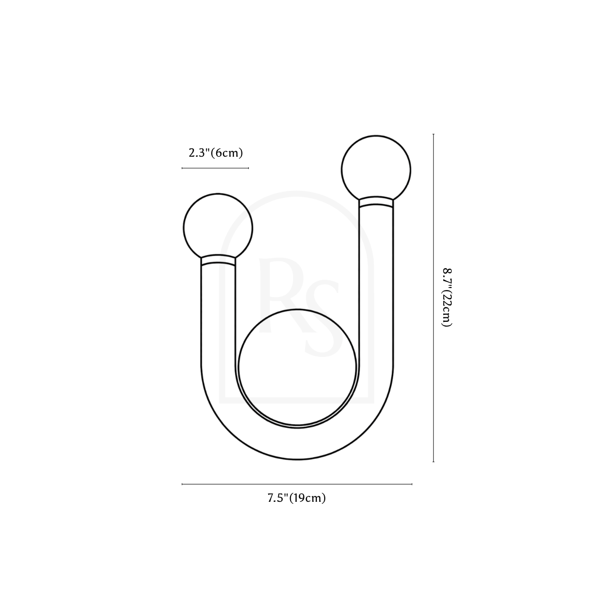 Jocosa Wall Lamp line drawing 2