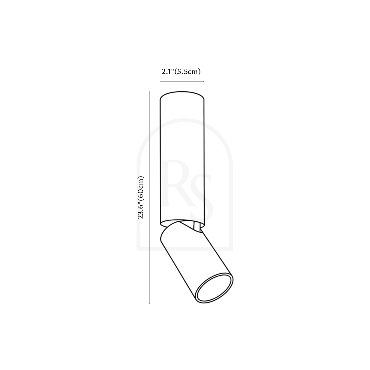 Jorah Ceiling Light line drawing 4