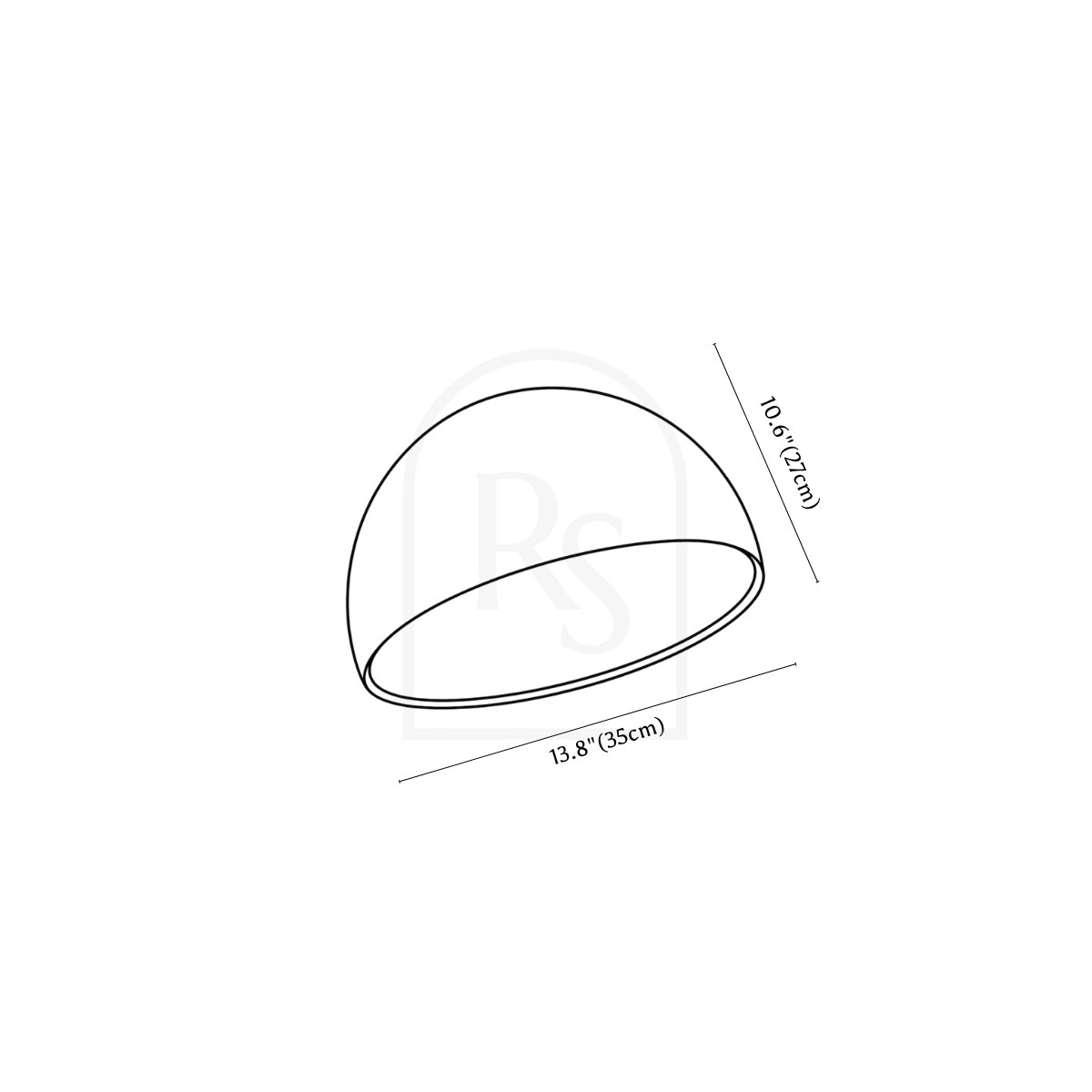 Plafonnier Kaimana line drawing 3