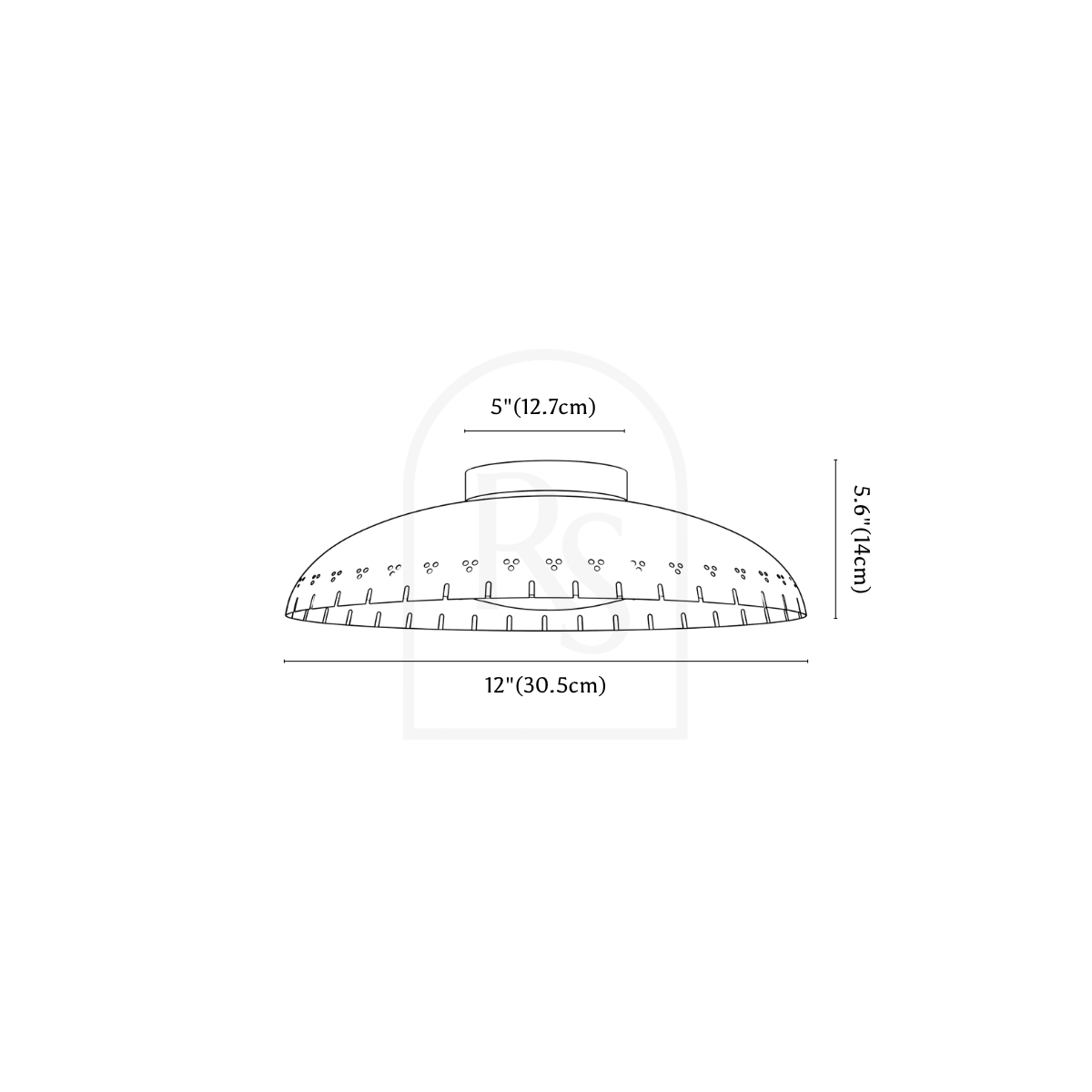 Kirel Ceiling Light line drawing 1