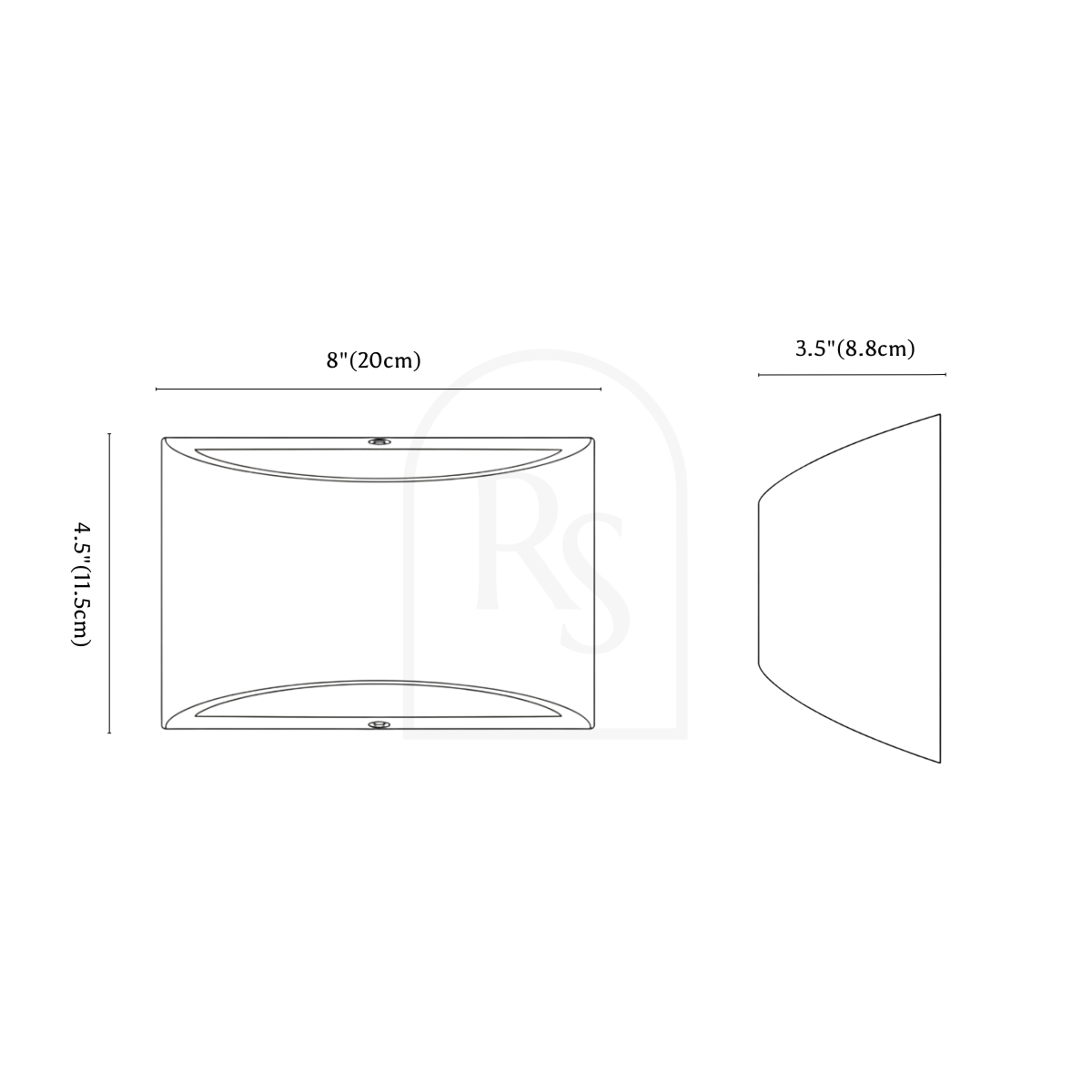 Kirta Wall Lamp line drawing 1