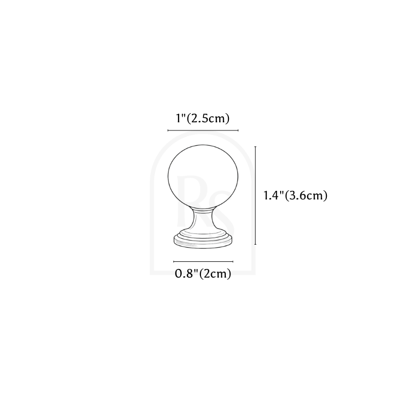 Arden Knob & Pull Bar line drawing 1