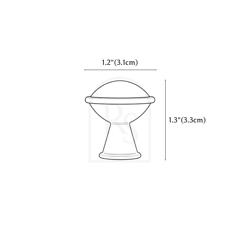 Cleft Knob & Pull Bar line drawing 1