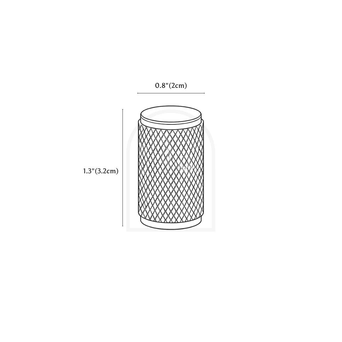 Cylin Knob & Pull Bar line drawing 1