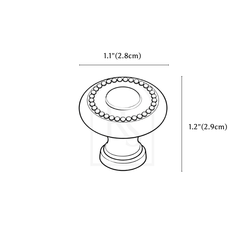 Dorin Knob & Pull Bar line drawing 1