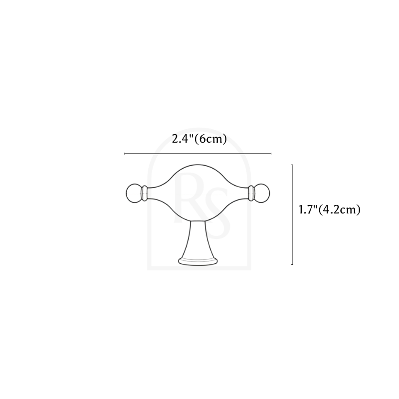 Fleck Knob & Pull Bar line drawing 1