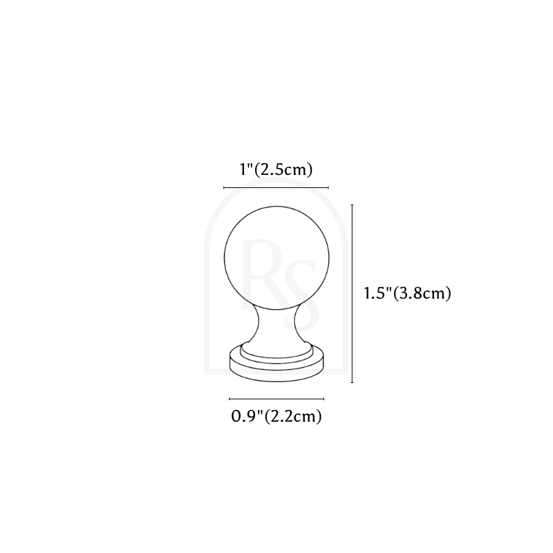 Oxley Knob & Pull Bar line drawing 1