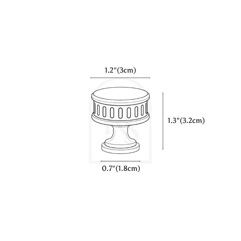 Rexo Knob & Pull Bar line drawing 1