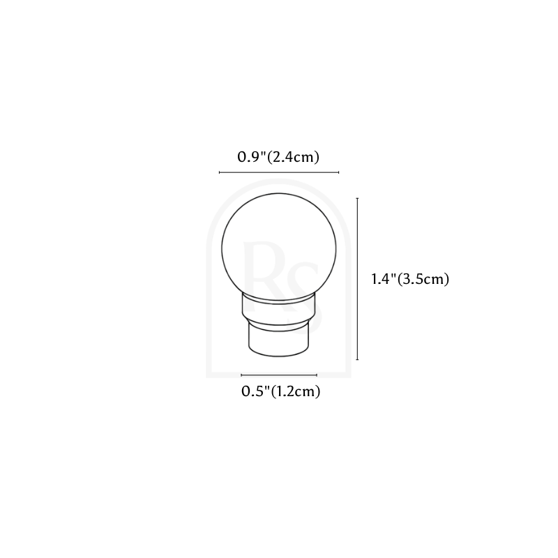 Viroc Knob & Pull Bar line drawing 1