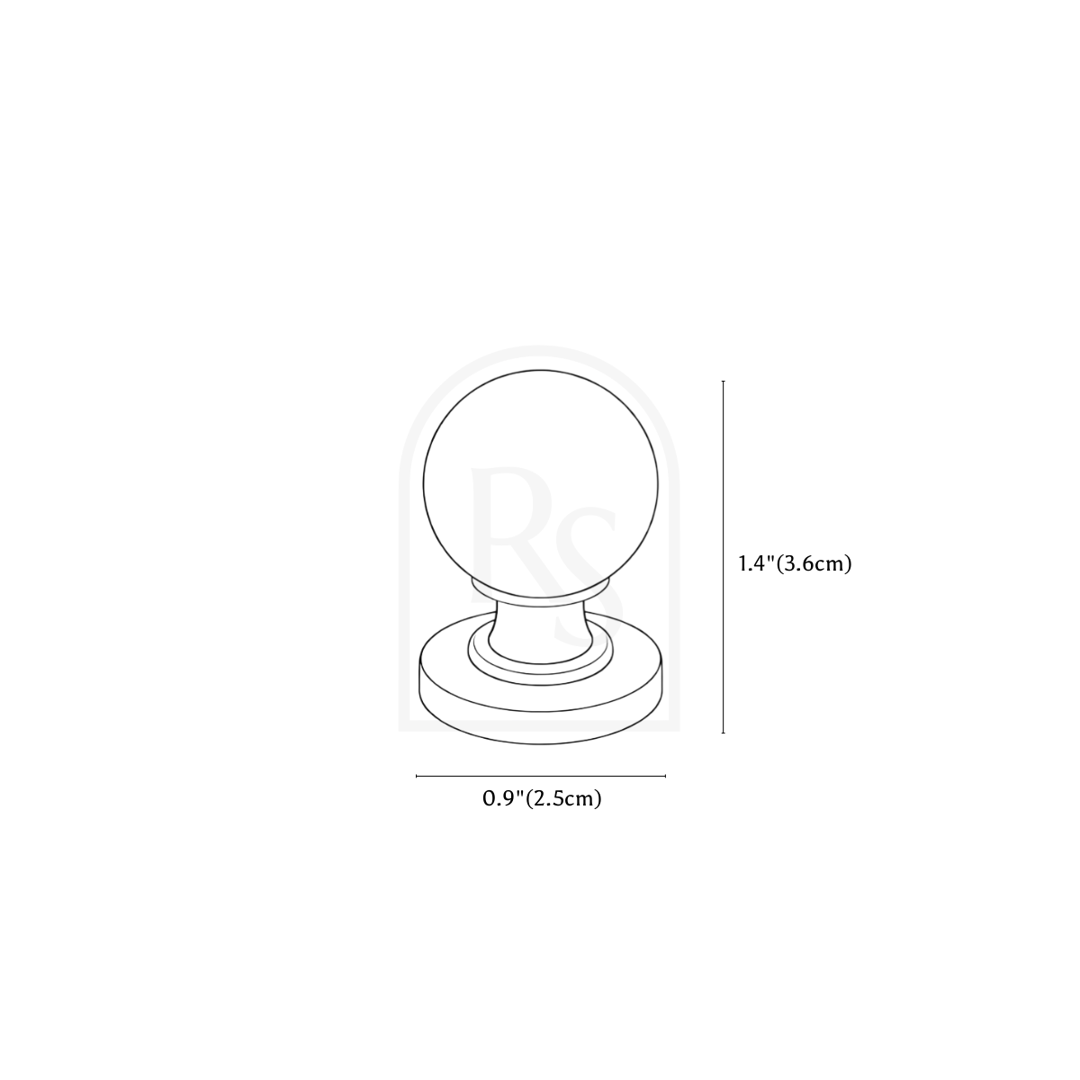 Elric Knob & Pull Bar line drawing 1