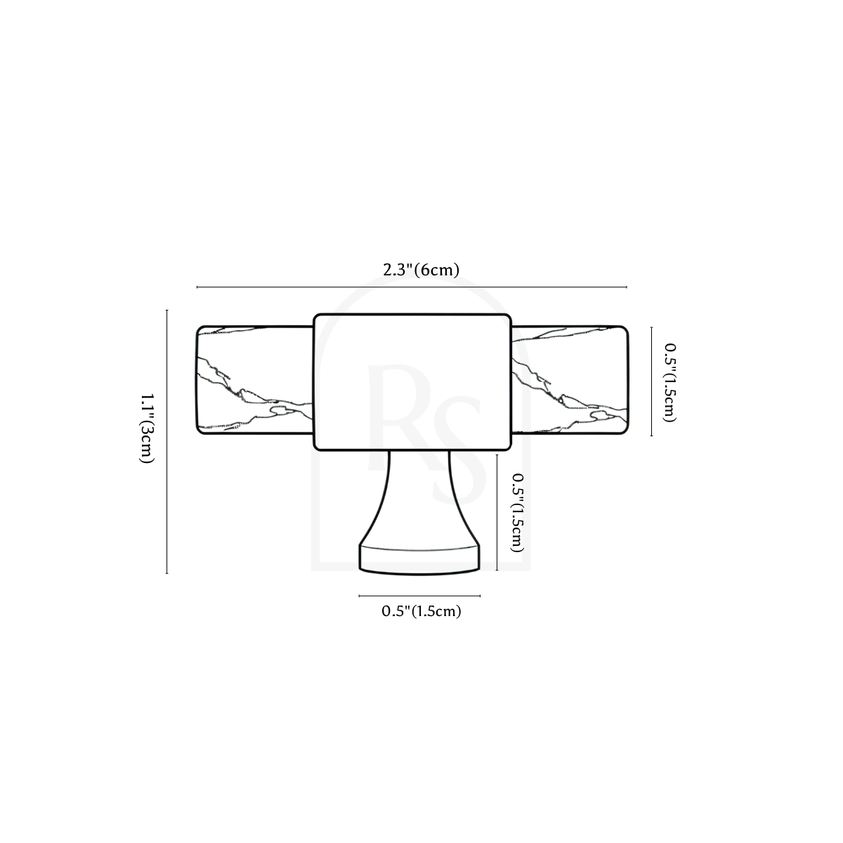 Seline Pull Bar line drawing 1