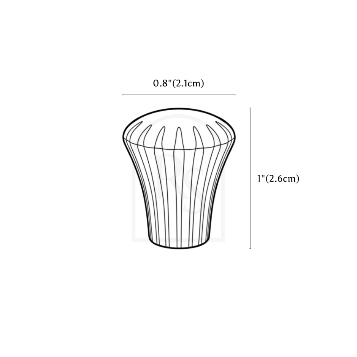 Berdo Knob & Pull Bar line drawing 1