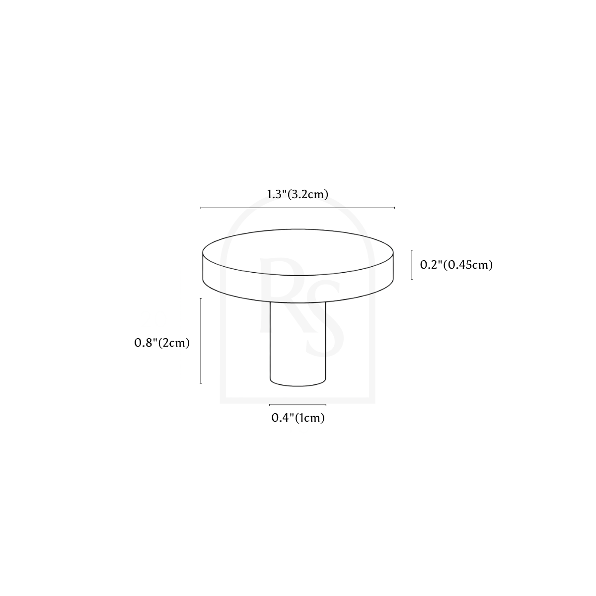 Arvo Knob & Pull Bar line drawing 1