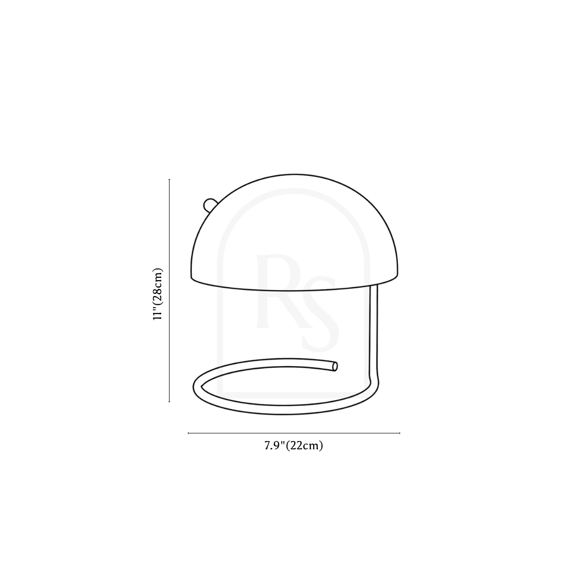Kranos Table Lamp line drawing 1