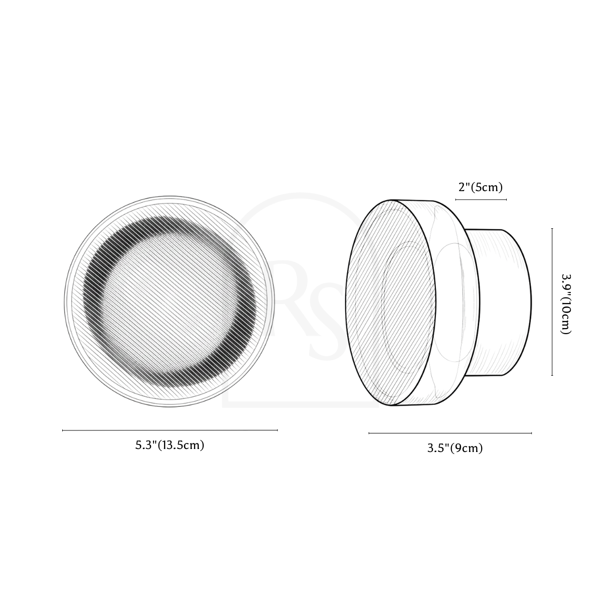 Krevexa Wall Lamp line drawing 1